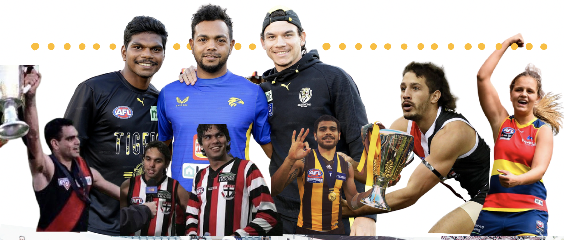 collage of players Saint Mary's players that have played A-grade league