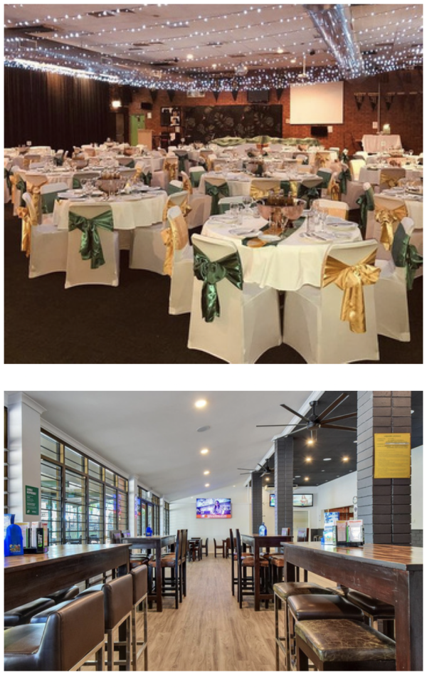 Screen Shot 2022-09-28 at 9.37.03 pm The hall decorated for a special occasion and the refurbished saloon bar